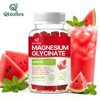 Qbioflex Marque Privée Gommes de Glycinate de Magnésium Pur Glycinate de Magnésium L-théanine Sommeil & Relaxation pour Adultes