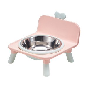 Comedero Elevado para Mascotas, en Forma de <span class=keywords><strong>Silla</strong></span>, Cuadrado, de PP, con Soporte para el Cuello, Ergonómico, con Tazón Desmontable Antideslizante para Gatos y Cachorros Pequeños - Product Image 6