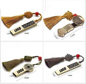 Memorias USB 3.0 de Latón con Logotipo Personalizado de Alta Calidad, Artículos Promocionales Empresariales con Patrones Tradicionales Chinos para Eventos Culturales - Product Image 4