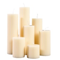 Nouvel Arrivage – Bougies Pilier Blanches Premium de 5 cm, Coulées à la Main, Sans Parfum, Sans Fumée, en Cire, Idéales pour la Décoration Romantique de Mariages et Fêtes