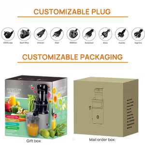 Extracteur de jus <span class=keywords><strong>lent</strong></span> à froid SJ-087 5,91'' à large ouverture pour légumes et fruits entiers, rendement élevé en jus, 250W, facile à <span class=keywords><strong>nettoyer</strong></span> - Product Image 3