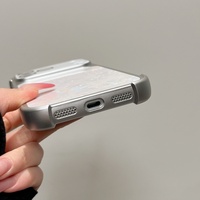 Coque de téléphone à texture dégradée avec grande fenêtre de visualisation, protection intégrale anti-chute aux quatre coins pour iPhone 14 15 16 Pro Max 17