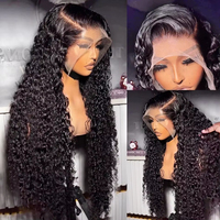 Peluca frontal de encaje HD 13x6 de cabello rizado birmano virgen, con cutícula alineada, peluca de encaje HD 13x4, pre-arrancada, sin pegamento, cabello humano, frontal de encaje.