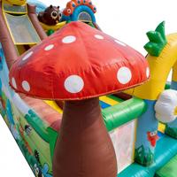 Structure gonflable à thème insectes forestiers avec double toboggan, aire de jeux d'aventure naturelle pour enfants, multicolore, pour fêtes