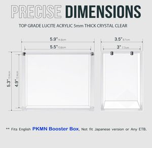 Modern Blocking Dust-Proof for PKMN Booster Box <b>Display</b> Case with Clear Acrylic Protector Stackable & Lightweight - Product Image 5