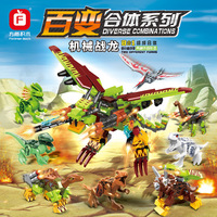 Caliente 8 en 1 dinosaurio metamorfosis guerra mecánica dragón construcción ladrillos bloque montaje juguete
