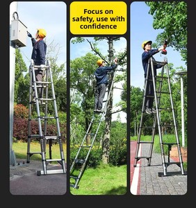 Scala Telescopica in Acciaio Inox 3,7M Certificata EN131, Portatile per Uso Domestico e Magazzino, Capacità di Carico 150kg, Pieghevole - Product Image 6