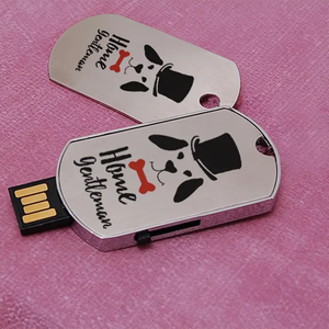 Độc đáo Dog Tag <span class=keywords><strong>USB</strong></span> Flash Drive thiết kế thời trang Pen Drive name tag Memory Stick với logo và Vòng cổ 1GB 2GB 4GB 8GB 16GB 32GB - Product Image 4