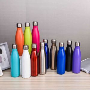 Stainless Steel Vacuum <b>Insulated</b> Water Bottle Bullet Shape Travel Flask 500Ml Double <b>Wall</b> Thermos Minimalist Design - Product Image 1