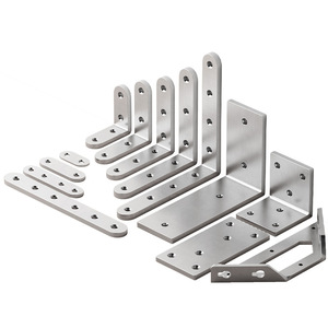 Supports d'angle en acier inoxydable Kovalev en forme de L à 90 degrés pour l'assemblage d'étagères et de meubles - Product Image 1