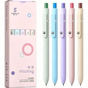 Paquete de 5 Bolígrafos de Tinta Negra Japonesa de Alta Gama, Punta Fina de 0.5 mm, Diseño Geométrico Deformado, Color Personalizado, Promocionales - Product Image 3