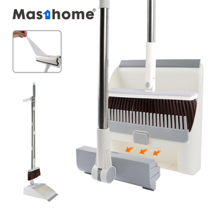Livraison Rapide Ensemble 3 en 1 : Balai et pelle à poussière de cuisine en plastique à bord dentelé avec support de rangement pour placard - Product Image 1