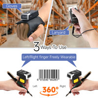Escáner de Código de Barras Inalámbrico Norgee N500 Qr, Lector de Código de Barras de Dedo, Escáner de Anillo con Código Qr, Mini Escáner de Código de Barras Portátil