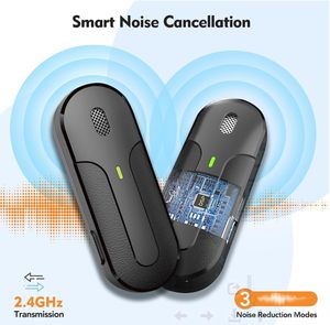 Tốt nhất bán pix-liên kết không dây Lavalier Microphone M8 tiếng ồn hủy bỏ Clip-on ve áo Mini <span class=keywords><strong>Mic</strong></span> cho Android/iPhone Nhà Máy Giá C - Product Image 4