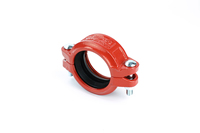 Raccord de tuyauterie en fonte ductile rainuré bleu, surface peinte, système de lutte contre l'incendie DN50-DN300 Classe 150