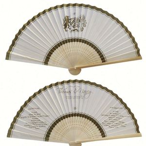 Abanico de Mano de Bambú con Diseño de Ángel, Color Sólido, Ecológico, Venta al por Mayor para Bodas y Eventos - Product Image 3