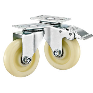 3 4 <span class=keywords><strong>5</strong></span> Zoll mittelschwere PP-Rad rollen Top Plate Typ Handwagen Rollen maschinen Industrie anlagen Wagen - Product Image 3