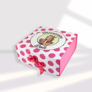 Biodegradable Custom logo Printing Luxury Premium Magnetic Closure Mailer Rigid Cardboard Packaging With Ribbon - Product Image 4