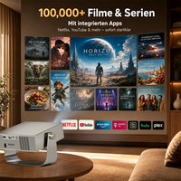 [500+ applications intégrées] Projecteur intelligent Whale OS Full HD, projecteur portable natif 1080P avec support inclinable