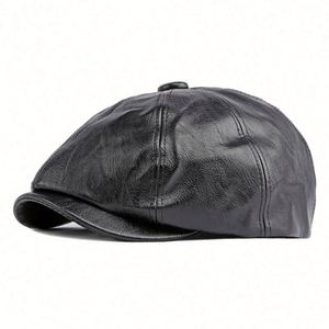 Casquette Gavroche Classique Britannique pour Homme, Casquette de Golf Vintage en Cuir PU, Casquette à Visière pour la Conduite, Vente en Gros - Product Image 5