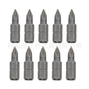 Jeu de tournevis Phillips Mr Drill 25 mm CrV PH1 de qualité industrielle, finition mate, 10 pièces - Product Image 4