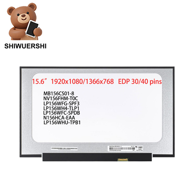 Wholesale 15.6Inch Lcd Monitor MB156CS01-8 NV156FHM-T0C LP156WFG-SPF3 LP156WH4-TLP1 LP156WFC-SPDB N156HCA-EAA LP156WHU-TPB1