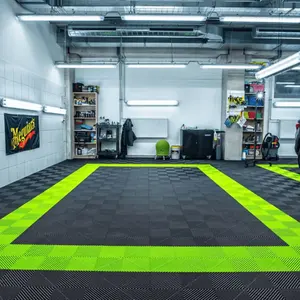 Tiles For Floor PVC Vinyl Garage Peel And Stick Plastic Tile Outdoor Interlock Modular Car Wash Shop Garage Floor Tiles Carpets