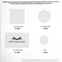 ICODE SLIX 2 étiquette/autocollant/étiquette de bibliothèque RFID en papier couché ISO15693 étiquette RFID programmable pour livres/gestion de fichiers étiquette NFC