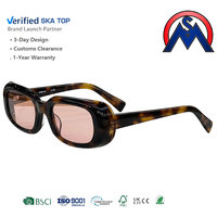 Lunettes de soleil tendance pour hommes et femmes, lunettes de soleil personnalisées de haute qualité UV400, lunettes de soleil rectangulaires |   Lunettes en nylon rétro classiques