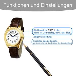 En stock liquidation 80% de réduction sur la montre parlante allemande pour femmes adaptée aux aveugles, aux personnes âgées et aux patients atteints de démence - Product Image 3