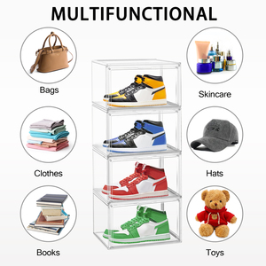 Kích thước nhỏ bán buôn đa chức năng rõ ràng Acrylic Hộp giày từ bên thả Sneaker Stackable xách tay giá giày tổ chức - Product Image 5