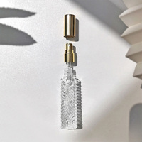 Botella de Vidrio de Alta Calidad, Portátil, con Boquilla Única, 12 ml, Flacon de Parfum Recargable, Atomizador Fino, Botella de Perfume Vacía de Vidrio