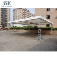 Système de treillis carré plat en aluminium avec supports de treillis de pare-soleil en toile