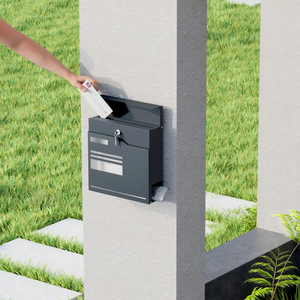 Buzón alemán para exteriores, buzón montado en la casa, buzón personalizado para apartamentos, buzón para exteriores, acero galvanizado, antracita - Product Image 1