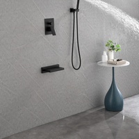 Mitigeur de douche mural encastré en laiton, avec mitigeur simple poignée, cartouche céramique, jet doux, eau chaude/froide, pour salle de bain de luxe