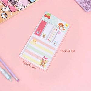 Cute Cartoon Simple Bear Multifunctional Index Tabs Reusable Office Study Supplies Essential <b>Memo</b> <b>Pads</b> for the School Season - Product Image 2
