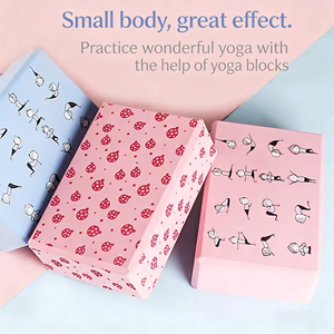 Blocs de <span class=keywords><strong>yoga</strong></span> en EVA imprimés, blocs en mousse haute densité pour le Pilates et les exercices de fitness pour débutants - Product Image 1