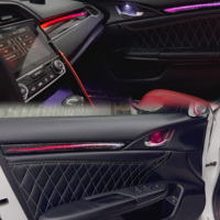 SJC, la Mejor Luz Ambiental Interior para Automóvil con Estilo de Cielo Estrellado Dinámico de 64 Colores y Galaxia, para Honda Civic 2016-2021