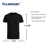 T-shirt Kuenzi à logo personnalisé, coupe classique, mélange de couleurs, 97% coton, 3% élasthanne, 250 GSM, doux, durable, col rond, coupe ample pour hommes