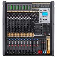 Console de mixage audio 10, 12, 16, 20, 24 canaux avec sortie stéréo, effets DSP doubles, châssis métallique pour performance scénique, enregistrement BT USB