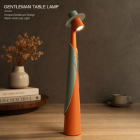 Lampe de table LED moderne et élégante en ABS, rechargeable par USB, à capteur tactile, intensité réglable, sans fil, pour bureau et chambre à coucher