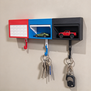Boîte rectangulaire murale en plastique imprimé en 3D, modèle de cadre de voiture, pour garage, décoration intérieure, porte-clés, ornement suspendu - Product Image 6