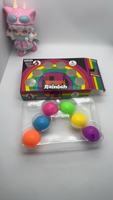 Lot de 6 mini balles anti-stress transfrontalières, colorées arc-en-ciel, en forme de boule moelleuse, boîte cadeau, ensemble de jouets sensoriels anti-stress
