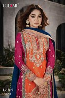 Lanzamiento exclusivo Heavy Party Wear Premium Chinon Traje de seda para mujeres Colecciones Producto hecho a mano a granel