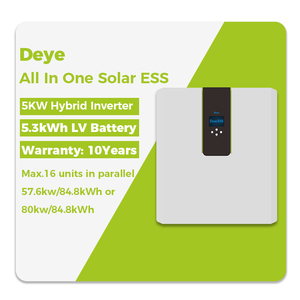 Deye RW-F5.3-1H3 5000W 5KW IP65 Sistema de Almacenamiento de Energía TODO EN UNO de hasta 16 Unidades en Paralelo 80kW/84.8kWh con Batería LFP de 5.3kWh - Product Image 1