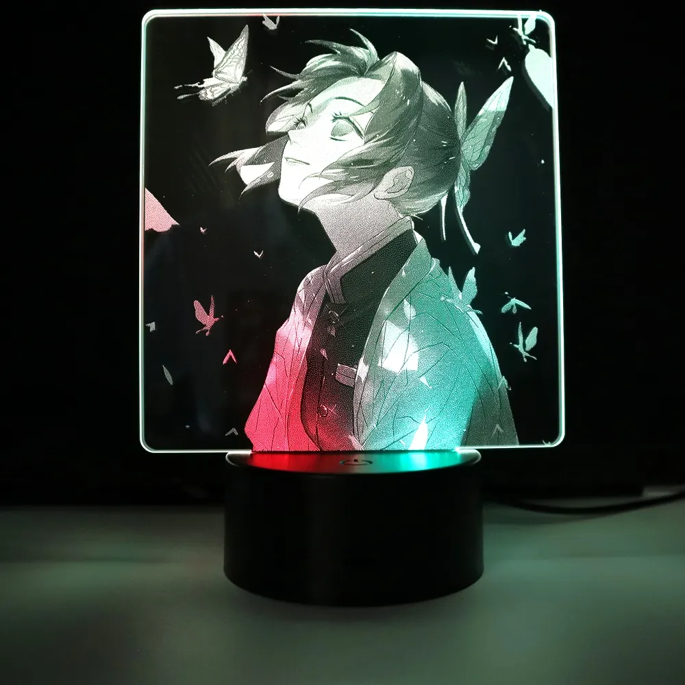 Offre Spéciale lampe de table 3D créative visuelle rose Led veilleuse chevet commande tactile pour cadeau