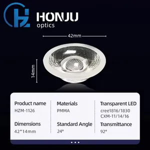 OEM que moldea el moldeado de plástico transparente Piezas transparentes Plástico transparente PMMA Plano Lente LED