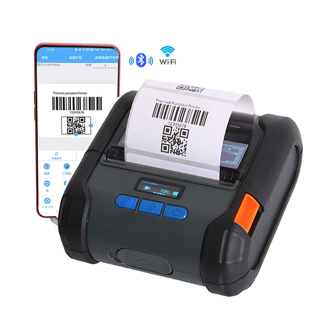 KEFAR Commercial Wireless Label Maker Supermarket Price Tag Barcode Label Receipt Ticket Printer for IOS Android Windows