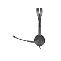 Casque stéréo filaire Logitech H111 avec micro, léger, prise jack 3,5 mm pour PC, ordinateur portable et utilisation multiplateforme