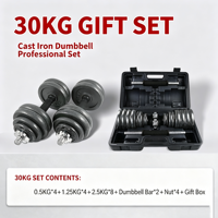 Paire d'haltères réglables 15kg/20kg/30kg/50kg avec boîte, plaques de poids hexagonales, barres de musculation chromées pour l'entraînement